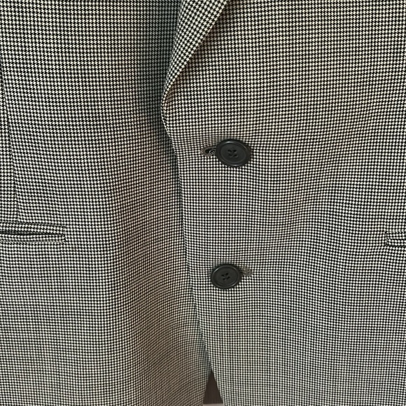 🌿Nino Cerruti  40R black and cream/tan checkered wool suit🌿 - Picture 3 of 17